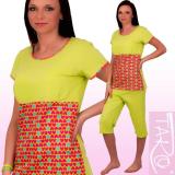 TARO Grochy 250 žlto-zelené dámske pyžamo