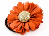 Vlasová gumička - kvetinka oranžová 13824