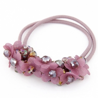 Vlasová gumička - kvetinky fialové 17571